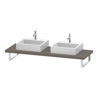 Duravit Konsole L-Cube 80-200x55cm, 2 A., Stär 4.5cm, bas. ma
