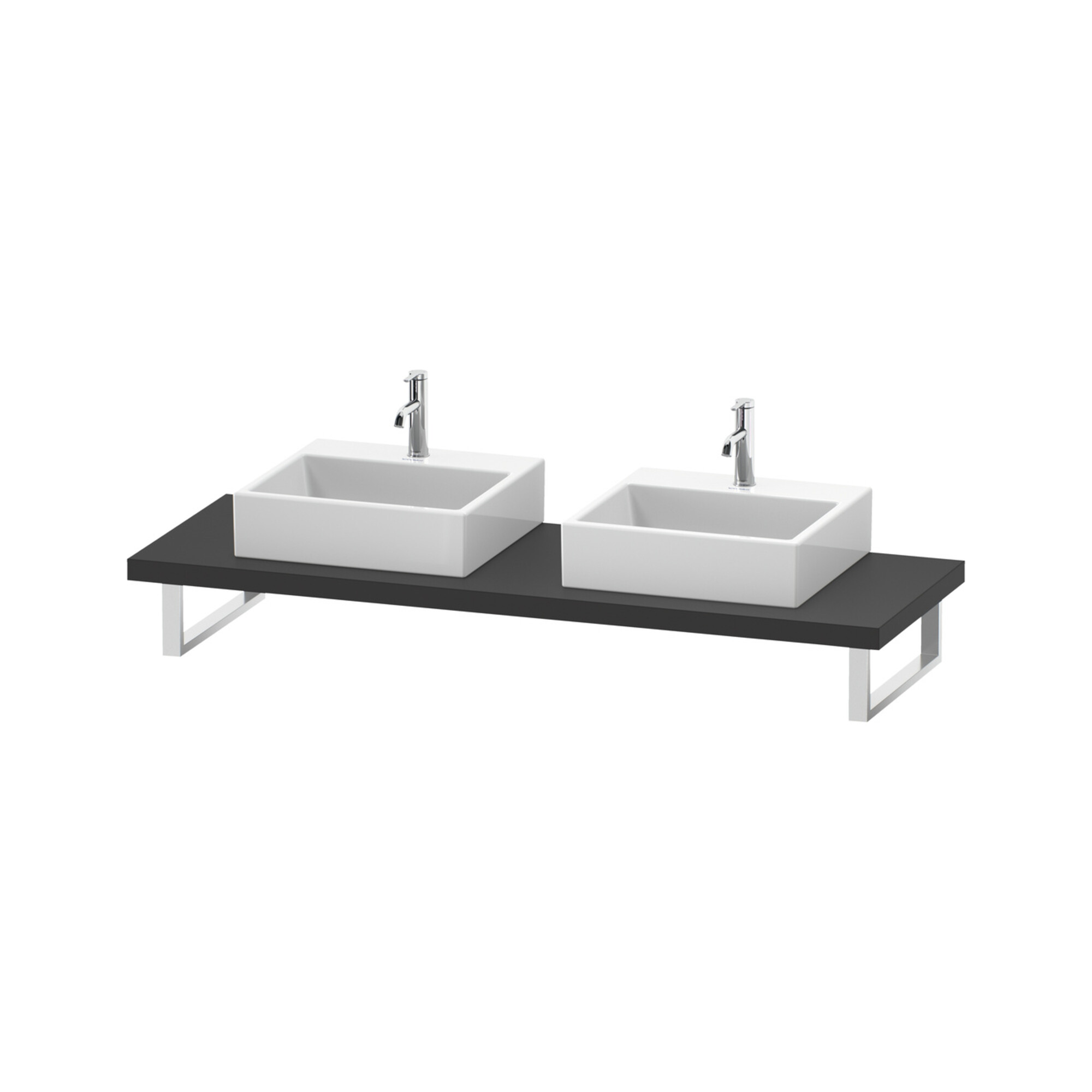 Duravit Konsole L-Cube 80-200x55cm, 2 A., Stär 4.5cm, graph ma