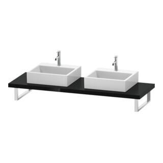 Duravit Konsole L-Cube 80-200x55cm, 2 A., Stär 4.5cm, sw hgl