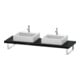 Duravit Konsole L-Cube 80-200x55cm, 2 A., Stär 4.5cm, sw hgl-1