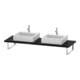 Duravit Konsole L-Cube 80-200x55cm, 2 Ausschn, Stär 3cm, sw hgl-1