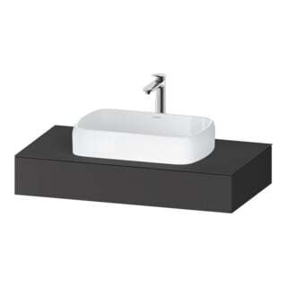 Duravit Konsole Qatego 100x55x17cm, Graphit matt, 1 Ausschnitt