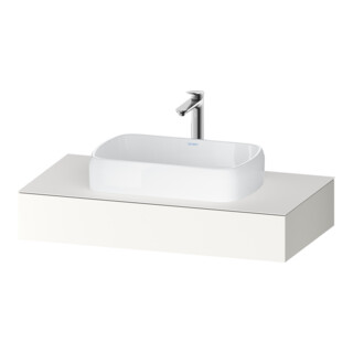 Duravit Konsole Qatego 100x55x17cm, we supermatt, 1 Ausschnitt