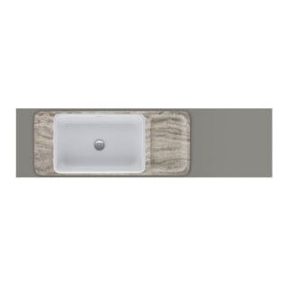 Duravit Konsole Qatego 120-200x48x17cm, 1 Ausschn, Basalt matt