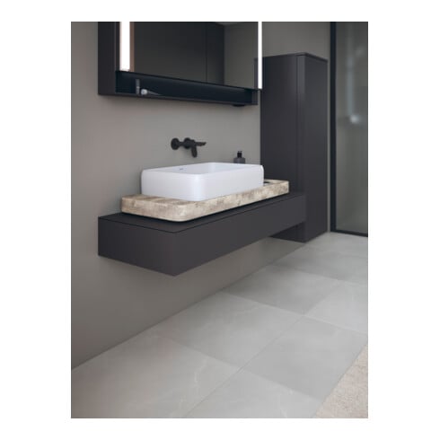 Duravit Konsole Qatego 120-200x48x17cm, 1 Ausschn, Graphit matt