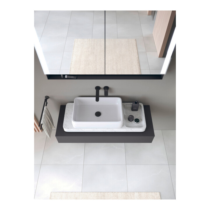 Duravit Konsole Qatego 120-200x48x17cm, 1 Ausschn, Graphit matt