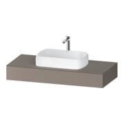 Duravit Konsole Qatego 120x55x17cm, Basalt matt, 1 Ausschnitt