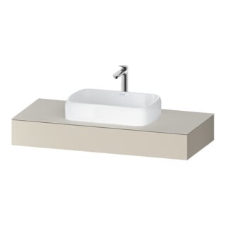 Duravit Konsole Qatego 120x55x17cm, Tau supermatt, 1 Ausschnitt