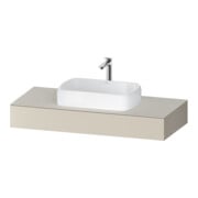 Duravit Konsole Qatego 120x55x17cm, Tau supermatt, 1 Ausschnitt