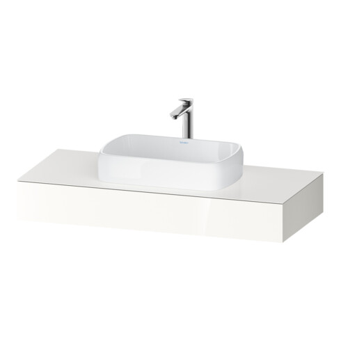 Duravit Konsole Qatego 120x55x17cm, we Hochglanz, 1 Ausschnitt