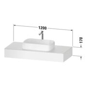 Duravit Konsole Qatego 120x55x17cm, weiß matt, 1 Ausschnitt-3