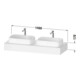 Duravit Konsole Qatego 140x55x17cm, gra m, 2 A., Beck. beids.-3