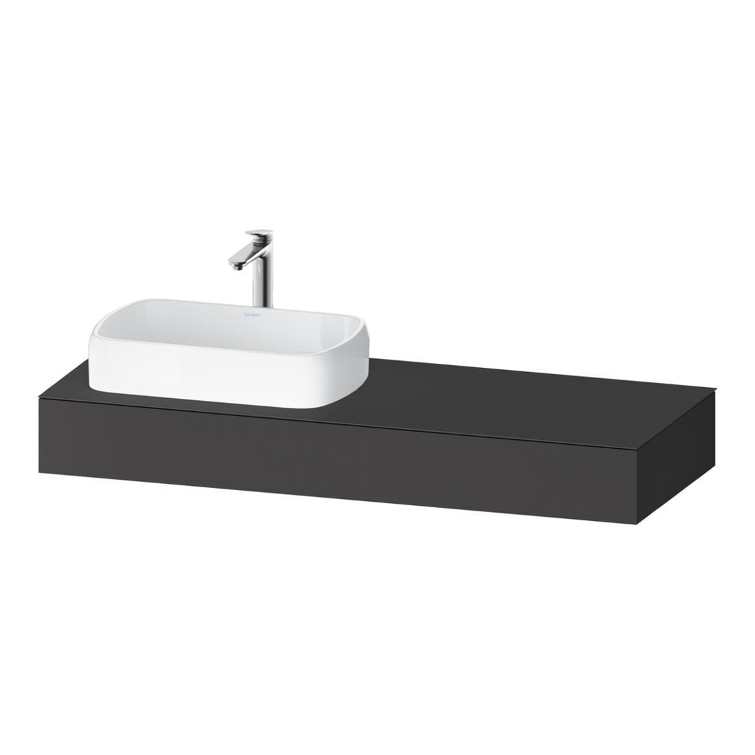 Duravit Konsole Qatego 140x55x17cm, gra ma, 1 Ausschn, Beck. li