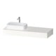 Duravit Konsole Qatego 140x55x17cm, w matt, 1 Ausschn, Beck. li-1