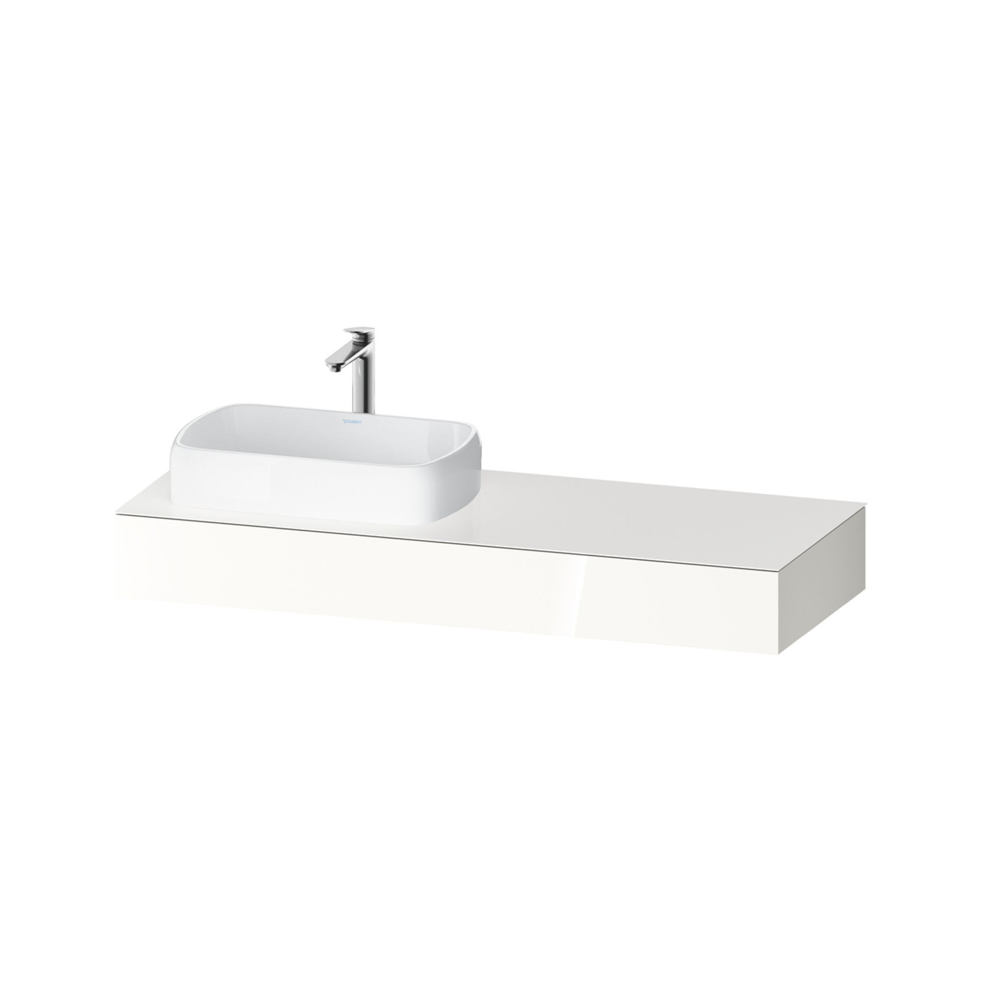 Duravit Konsole Qatego 140x55x17cm, we hgl, 1 Ausschn, Beck. li