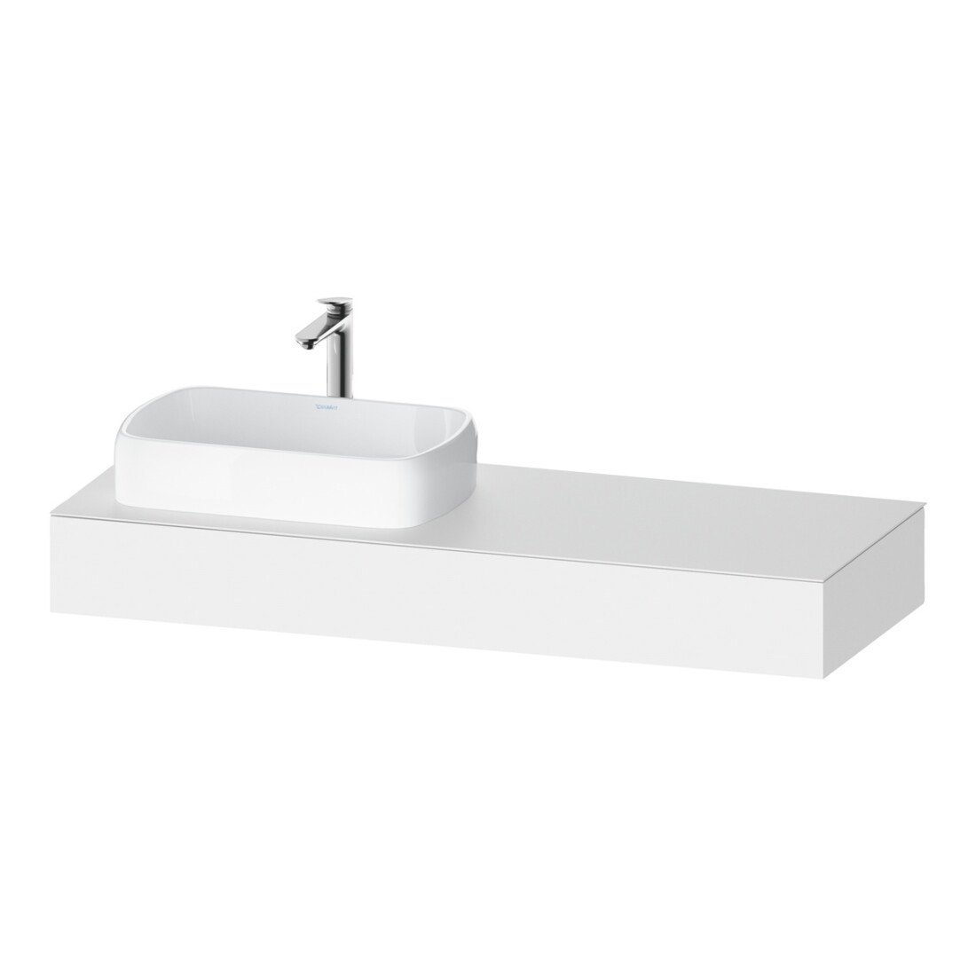 Duravit Konsole Qatego 140x55x17cm, we ma, 1 Ausschn, Beck. li