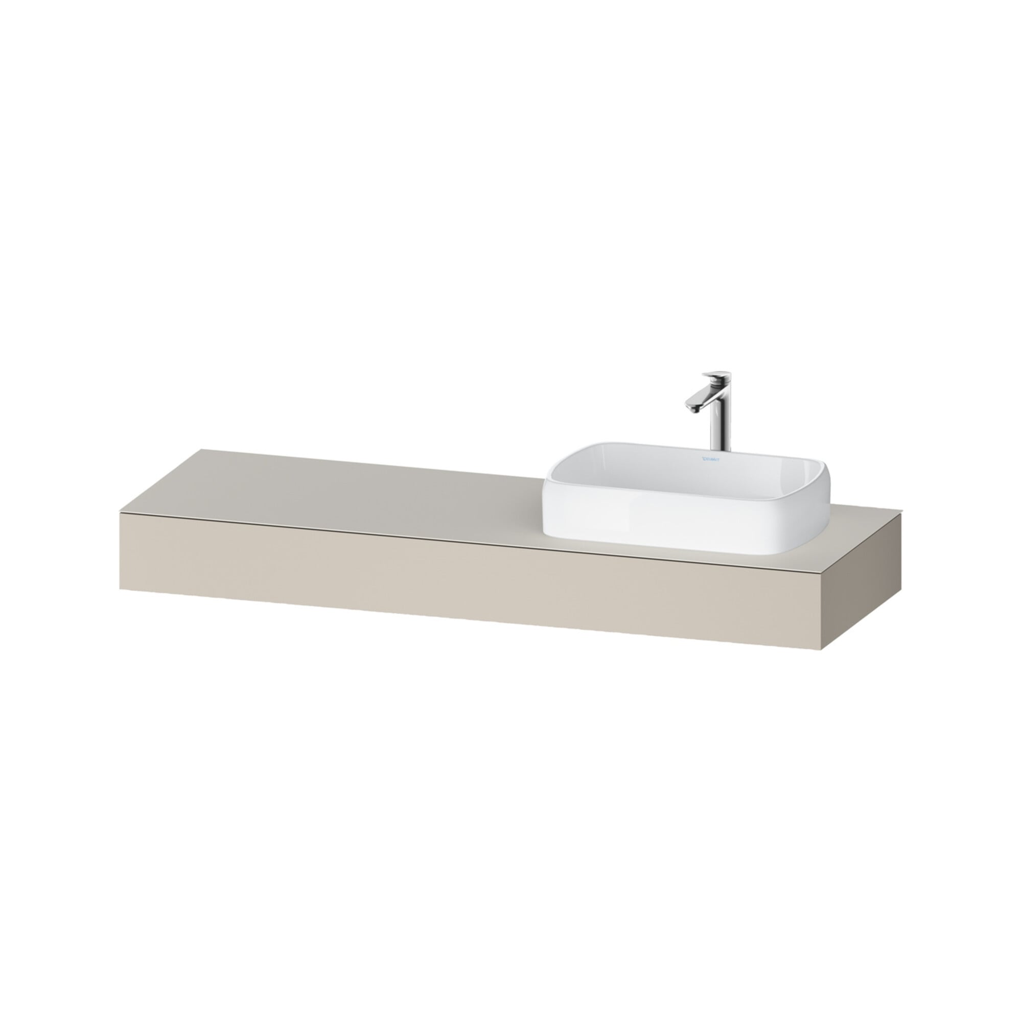 Duravit Konsole Qatego 160x55x17cm, Tau ma, 1 Ausschn, Beck. re