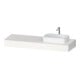 Duravit Konsole Qatego 160x55x17cm, w matt, 1 Ausschn, Beck. re-1