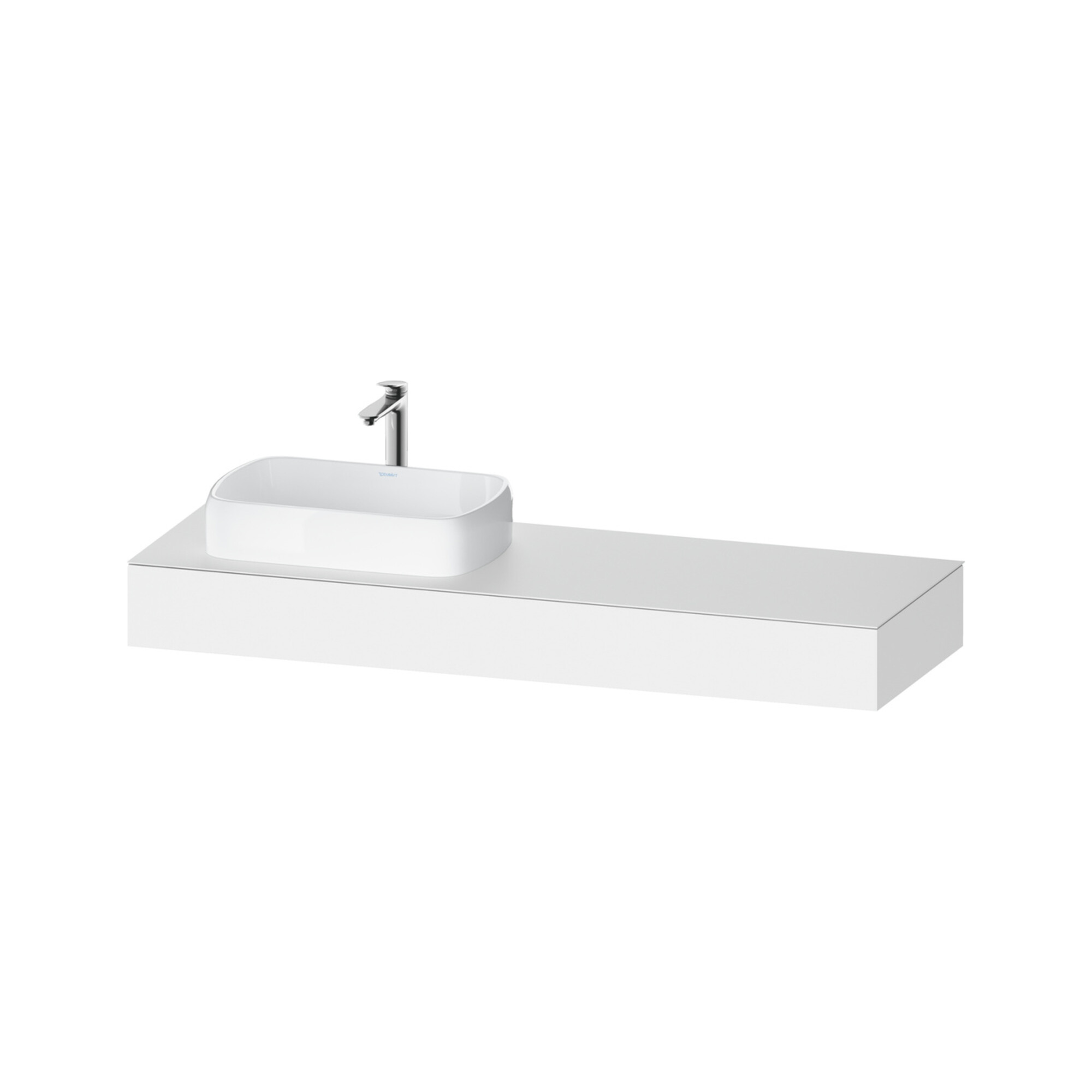 Duravit Konsole Qatego 160x55x17cm, we ma, 1 Ausschn, Beck. li