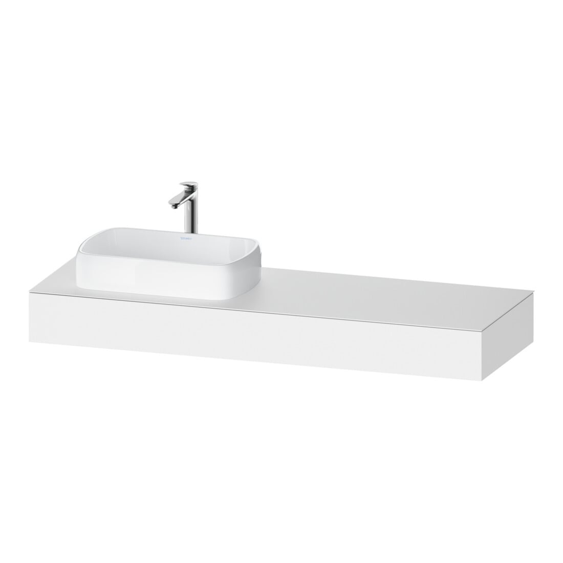 Duravit Konsole Qatego 160x55x17cm, we ma, 1 Ausschn, Beck. li