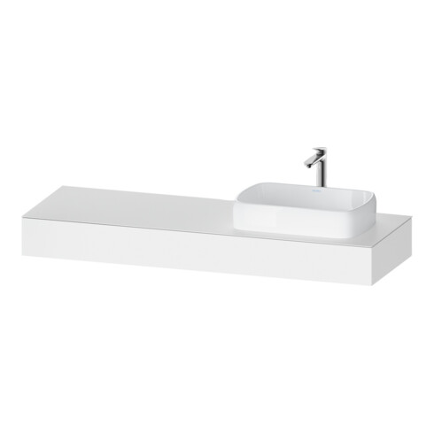 Duravit Konsole Qatego 160x55x17cm, we ma, 1 Ausschn, Beck. re