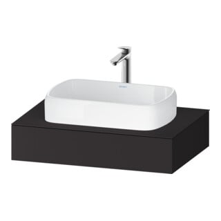 Duravit Konsole Qatego 80x55x17cm, graph matt, 1 Ausschnitt