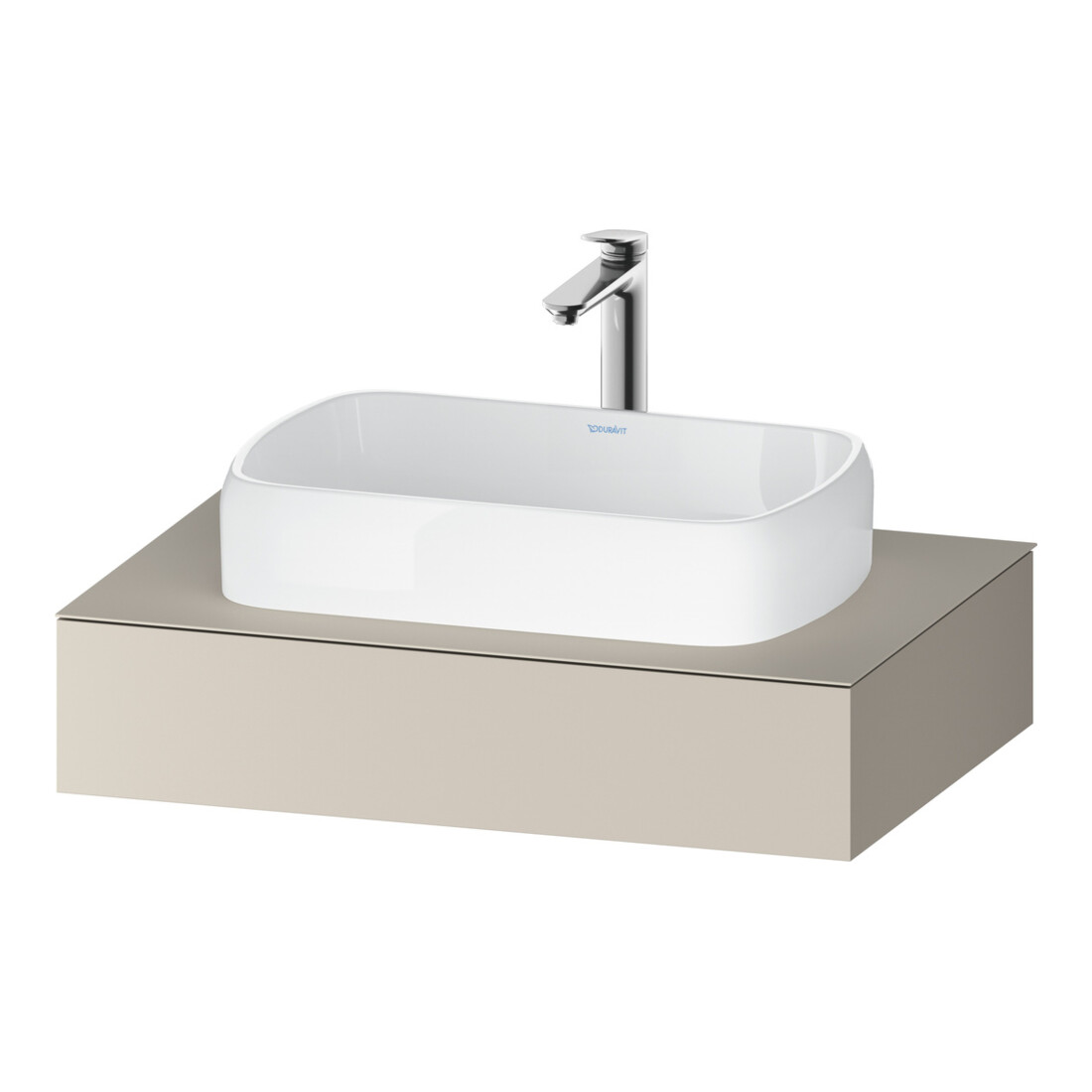 Duravit Konsole Qatego 80x55x17cm, taupe matt, 1 Ausschnitt