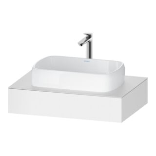 Duravit Konsole Qatego 80x55x17cm, weiß matt, 1 Ausschnitt