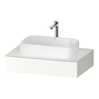 Duravit Konsole Qatego 80x55x17cm, weiß supermatt, 1 Ausschnitt