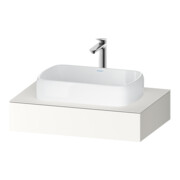 Duravit Konsole Qatego 80x55x17cm, weiß supermatt, 1 Ausschnitt