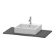 Duravit Konsole XSquare 100x55 cm, graphite mat, avec 1 découpe