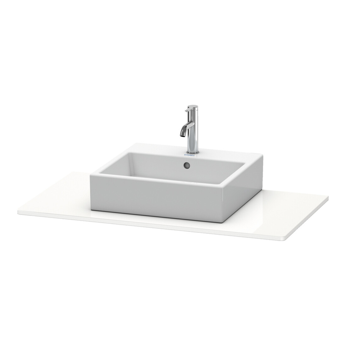 Duravit Konsole XSquare 100x55cm, Basalt matt, mit 1 Ausschnitt