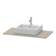 Duravit Konsole XSquare 100x55cm, Basalt matt, mit 1 Ausschnitt