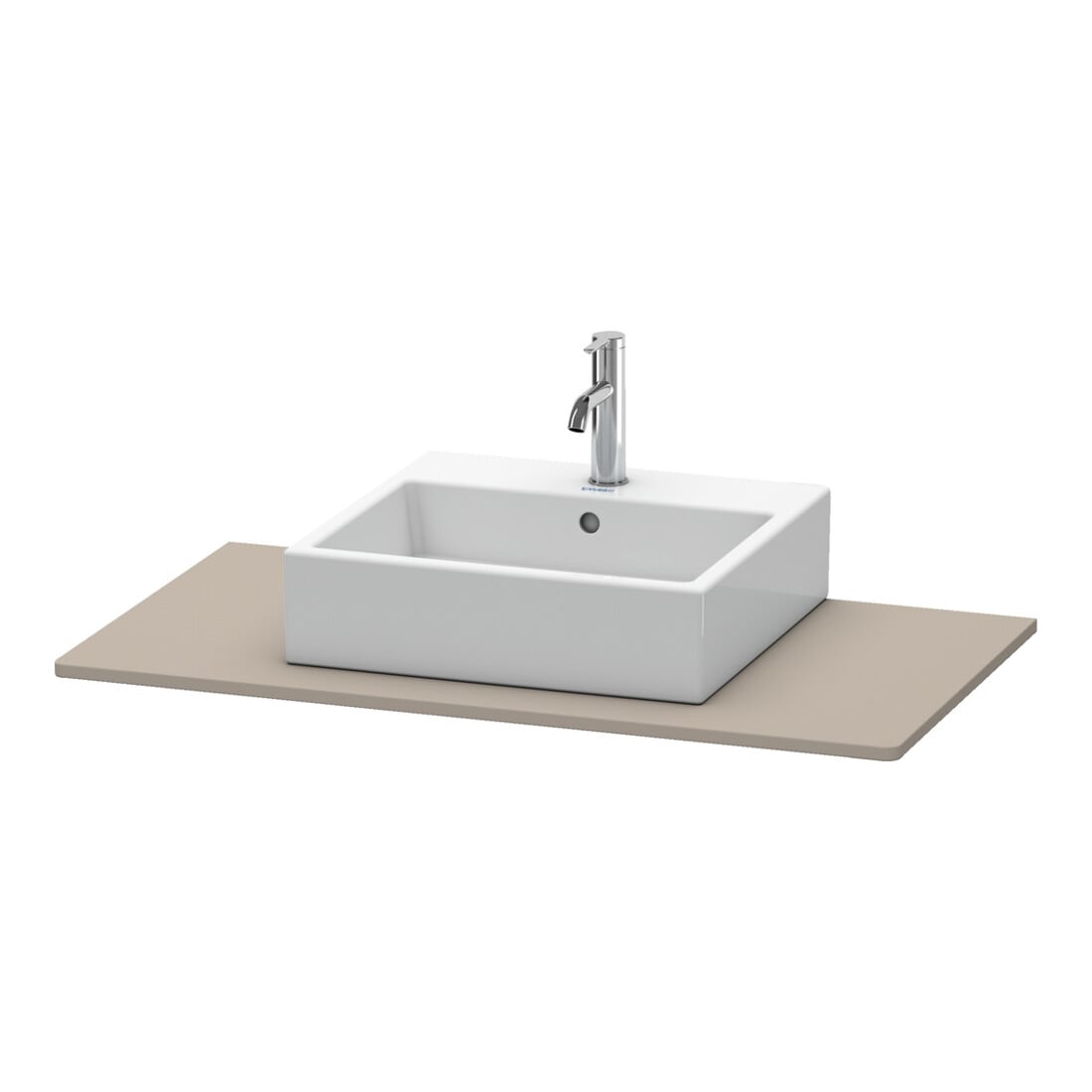 Duravit Konsole XSquare 100x55cm, Basalt matt, mit 1 Ausschnitt