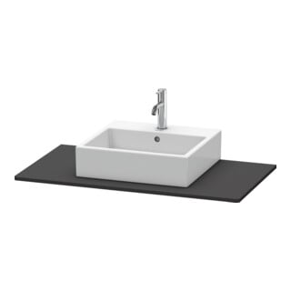 Duravit Konsole XSquare 100x55cm, graph matt, mit 1 Ausschnitt