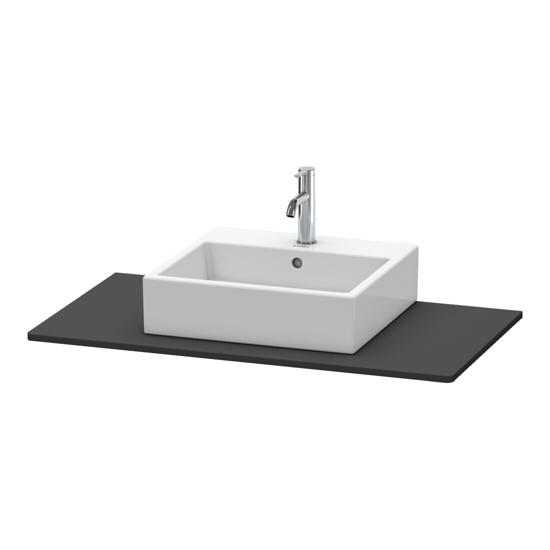 Duravit Konsole XSquare 100x55cm, graph matt, mit 1 Ausschnitt