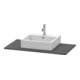 Duravit Konsole XSquare 100x55cm, Graphit matt, mit 1 Ausschnitt