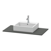 Duravit Konsole XSquare 100x55cm, Graphit matt, mit 1 Ausschnitt-3