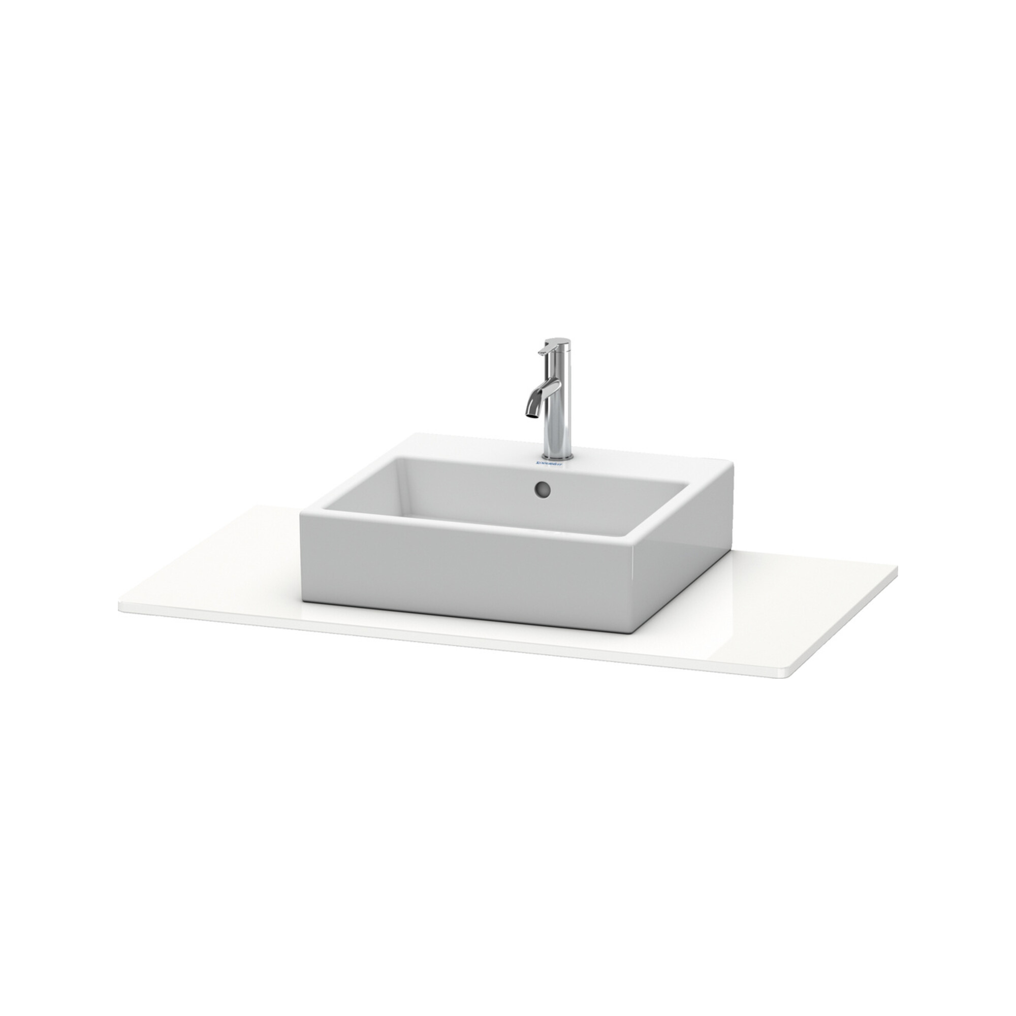 Duravit Konsole XSquare 100x55cm, sw hochglanz, mit 1 Ausschnitt