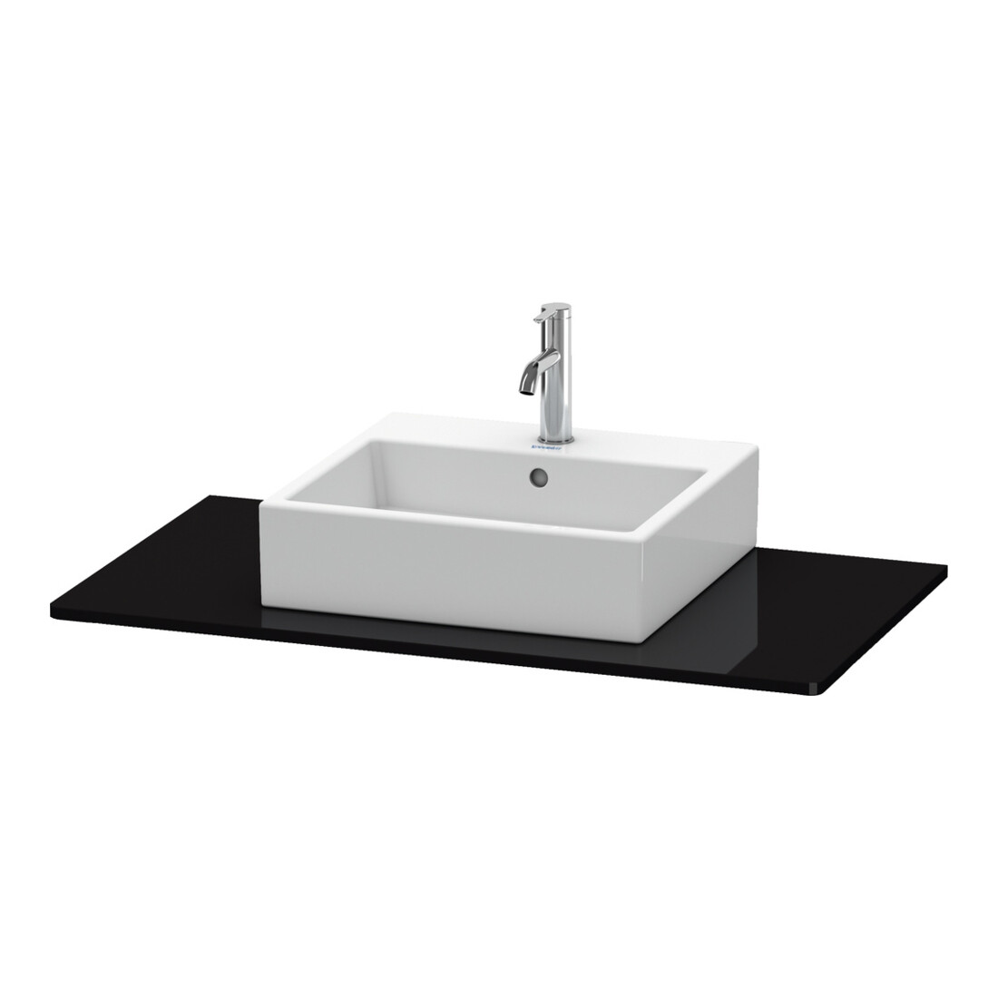Duravit Konsole XSquare 100x55cm, sw hochglanz, mit 1 Ausschnitt