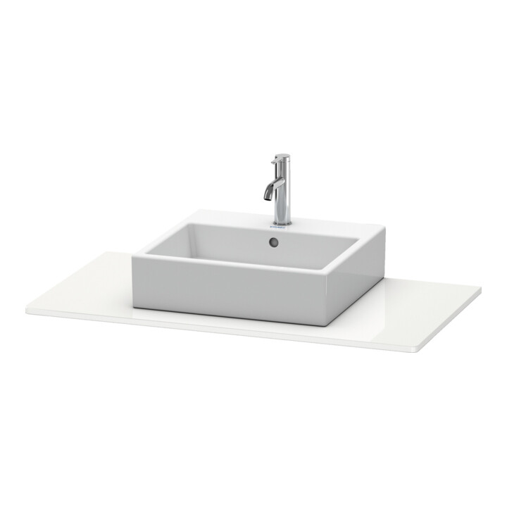 Duravit Konsole XSquare 100x55cm, we hochglanz, mit 1 Ausschnitt