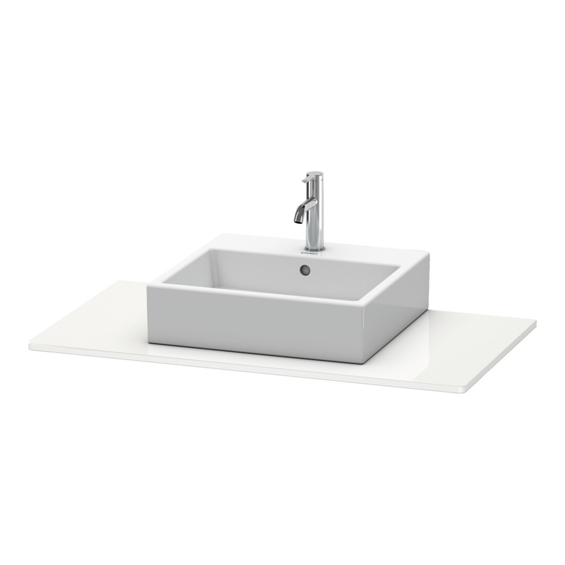 Duravit Konsole XSquare 100x55cm, we hochglanz, mit 1 Ausschnitt
