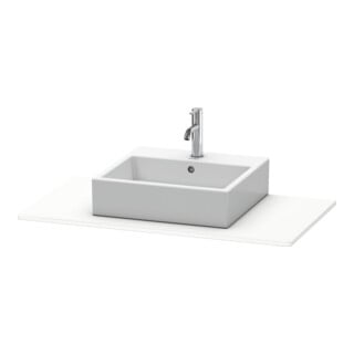 Duravit Konsole XSquare 100x55cm, we supermatt, mit 1 Ausschnitt