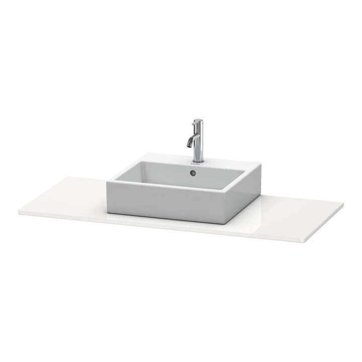 Duravit Konsole XSquare 120x55 cm, blanc brillant, avec 1 découpe