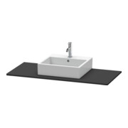 Duravit Konsole XSquare 120x55 cm, graphite mat, avec 1 découpe