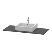 Duravit Konsole XSquare 120x55 cm, graphite mat, avec 1 découpe-3