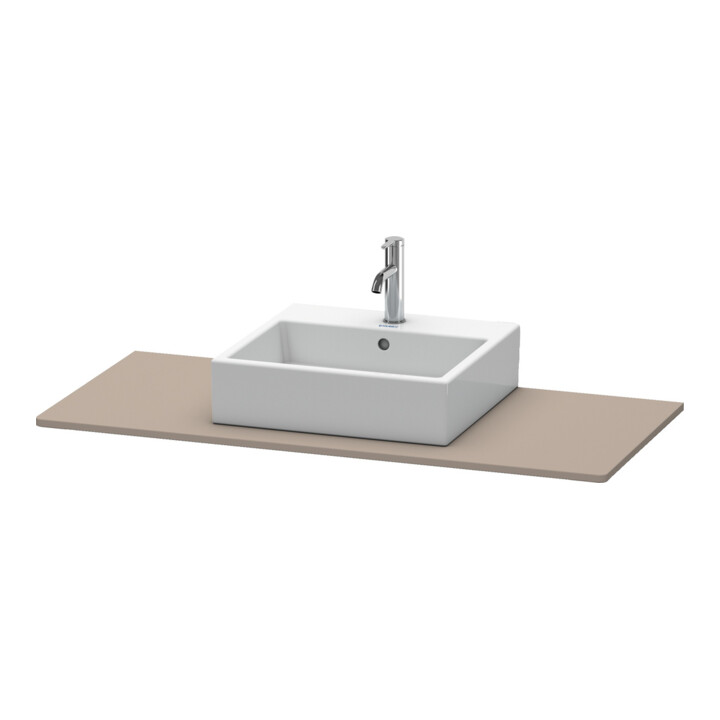Duravit Konsole XSquare 120x55cm, Basalt matt, mit 1 Ausschnitt