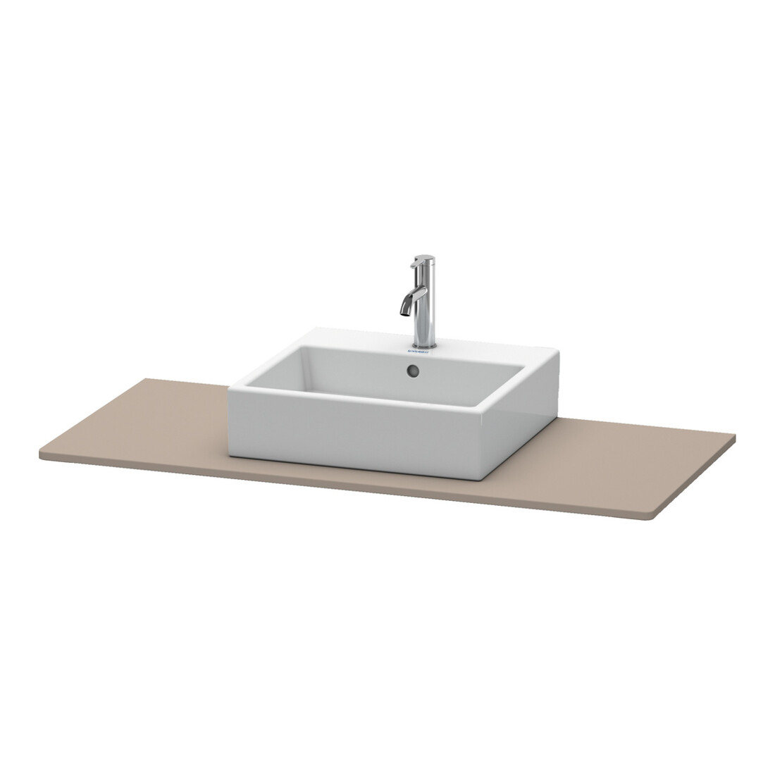 Duravit Konsole XSquare 120x55cm, Basalt matt, mit 1 Ausschnitt