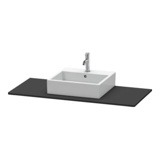 Duravit Konsole XSquare 120x55cm, graph matt, mit 1 Ausschnitt