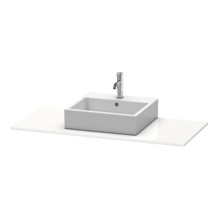 Duravit Konsole XSquare 120x55cm, Graphit matt, mit 1 Ausschnitt
